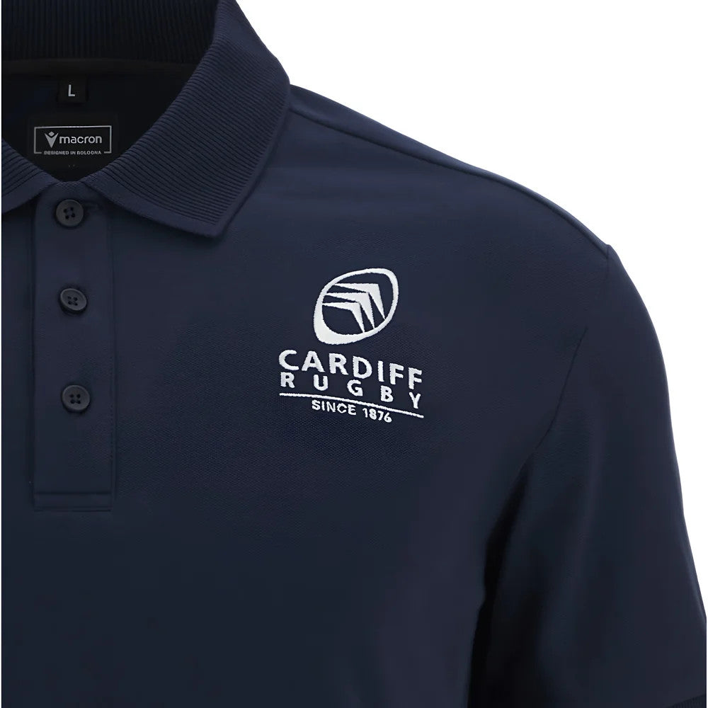 2025-2026 Cardiff Blues Rugby Ath Cotton Polo Shirt (Navy)_1
