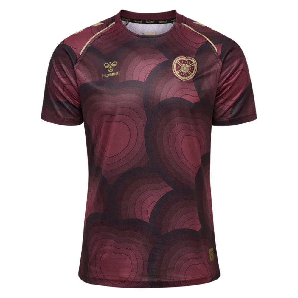 2025-2026 Hearts Home Pre Match Shirt (Maroon)_0
