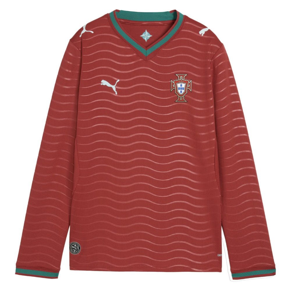 2026-2027 Portugal Long Sleeve Home Shirt (Kids) (R.Neves 18)_2