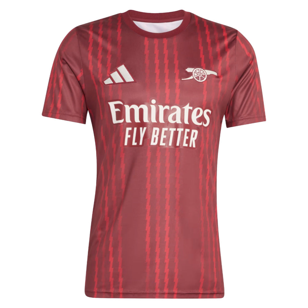 2025-2026 Arsenal Pre-Match Warm Up Shirt (Burgundy)_0