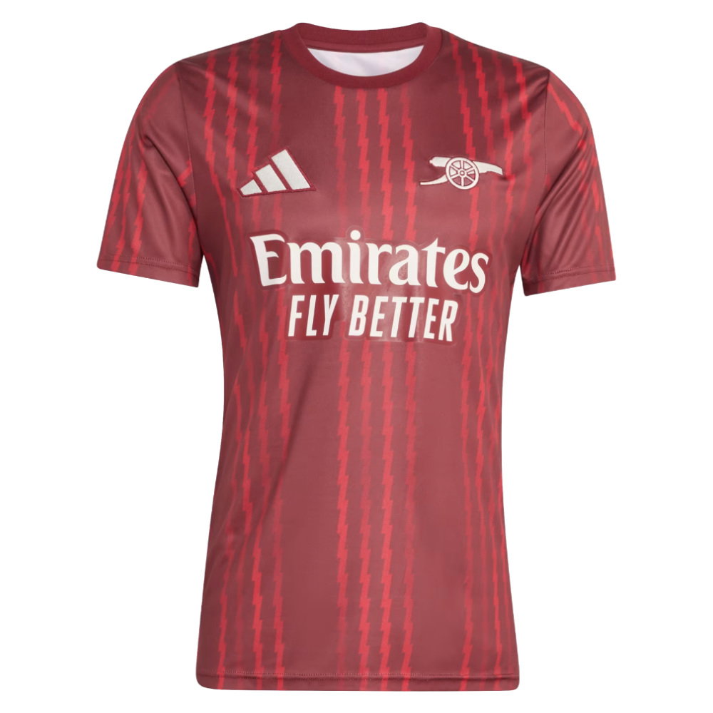 2025-2026 Arsenal Pre-Match Warm Up Shirt (Burgundy) (Trossard 19)_2