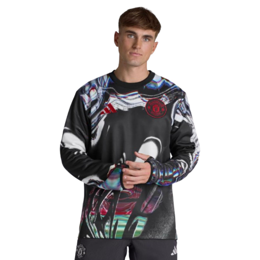 2025-2026 Man Utd Pre Match Warm Top (Black)_0
