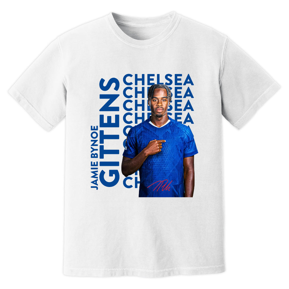 Jamie Bynoe Gittens Chelsea New Signing T-Shirt (White)_0