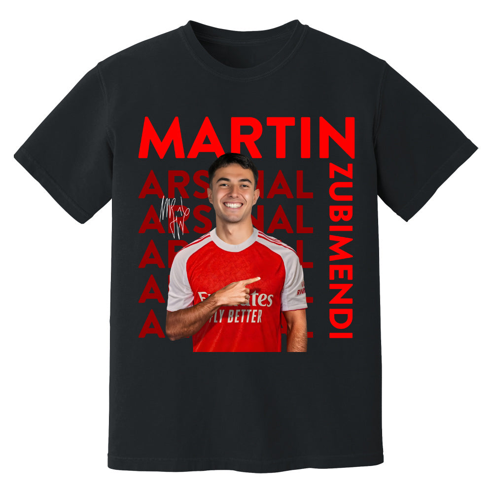 Martin Zubimendi Arsenal New Signing T-Shirt (Black)_0