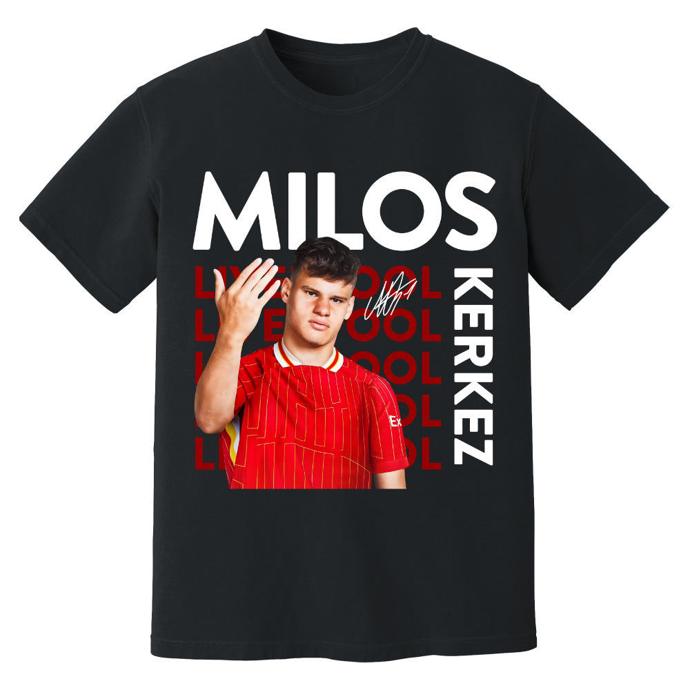 Milos Kerkez Liverpool New Signing T-Shirt (Black)_0