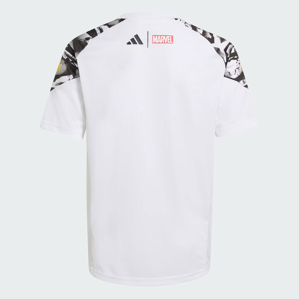2025-2026 Real Madrid Marvel Avengers Training Shirt (White) - Kids (F.Mendy 23)_1
