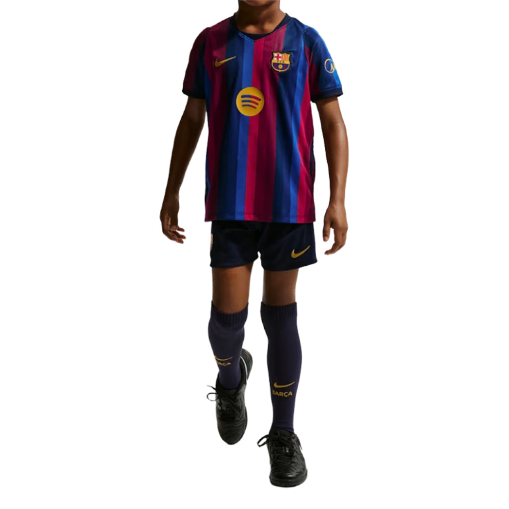 2026-2027 Barcelona Home Little Kids Mini Kit (Raphinha 11)_2