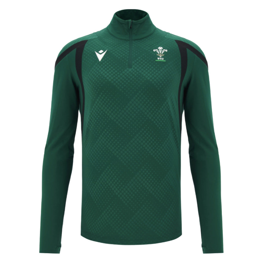 2026-2027 Wales Rugby 1/4 Zip Training Top (Green) - Kids_0
