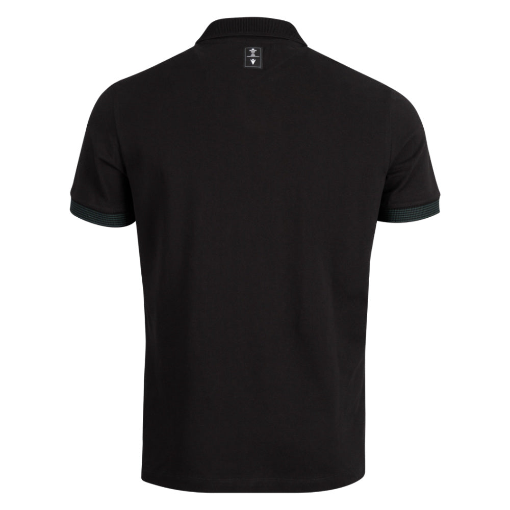 2026-2027 Wales WRU Rugby Travel Cotton Polo Shirt (Black)_1