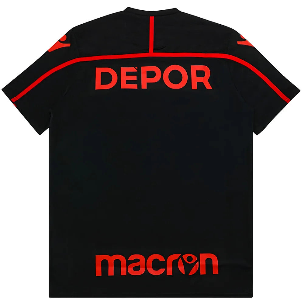2018-2019 Deportivo Macron Training Shirt (Black)_1