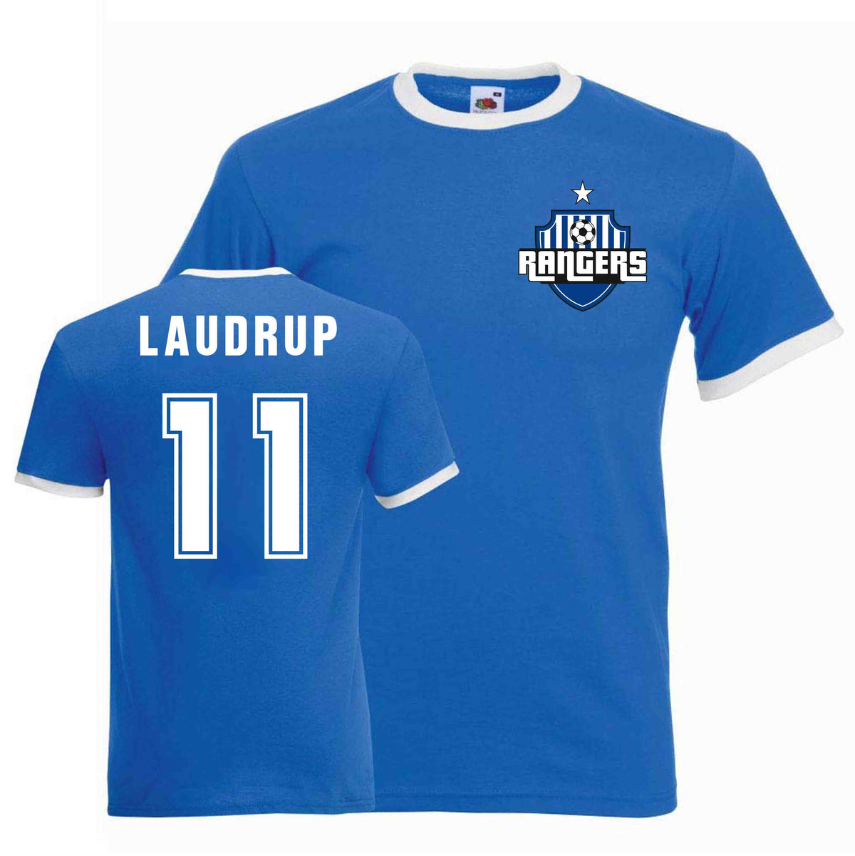 Brian Laudrup Rangers Ringer Tee (blue)_1