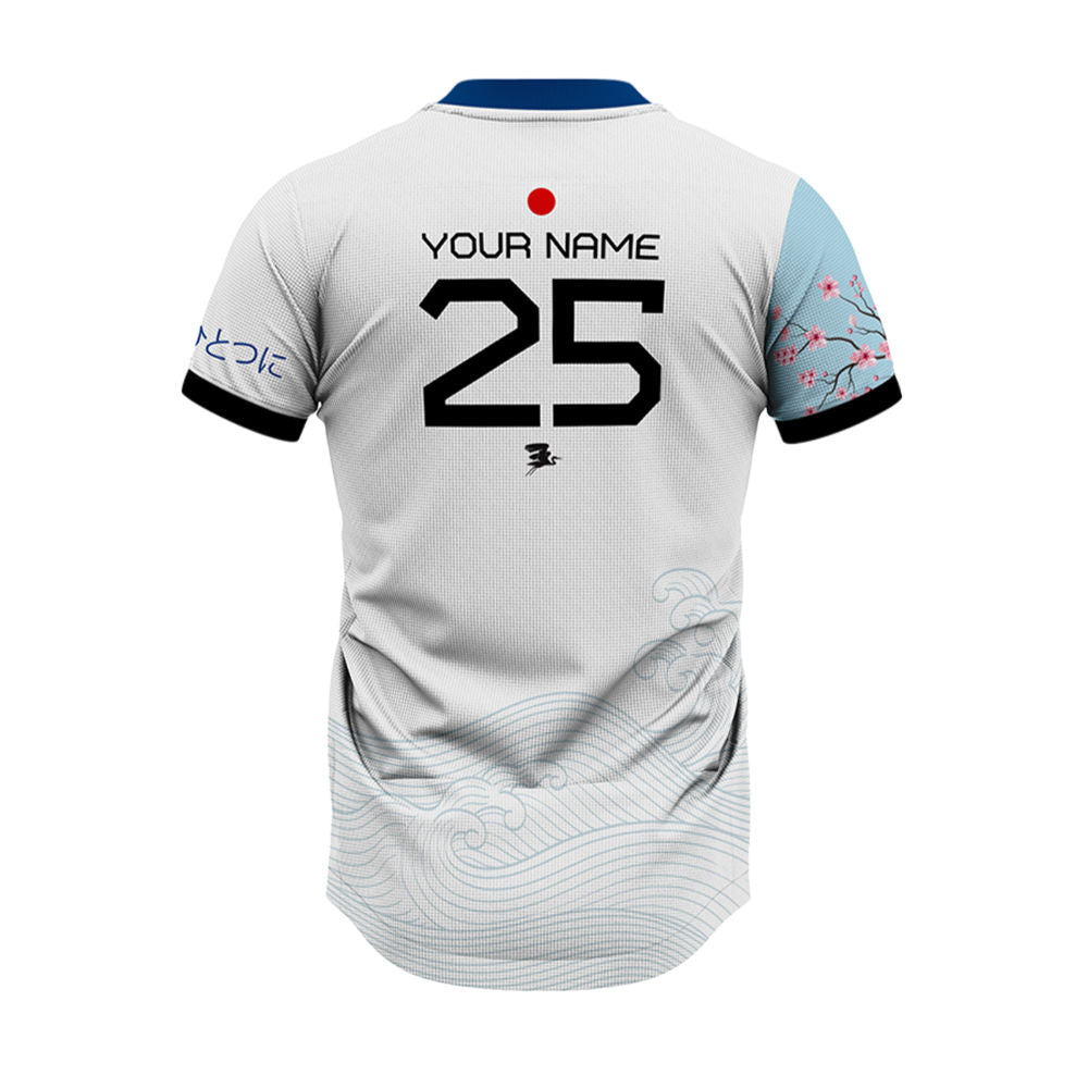 Japan Rising Sun Away Supporter Jersey kids Kids Short Sleeve_1