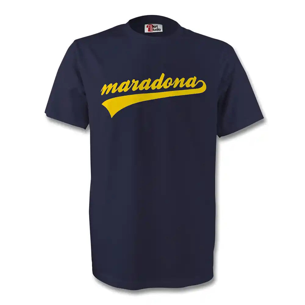 Diego Maradona Boca Juniors Signature Tee (navy) - Kids_1