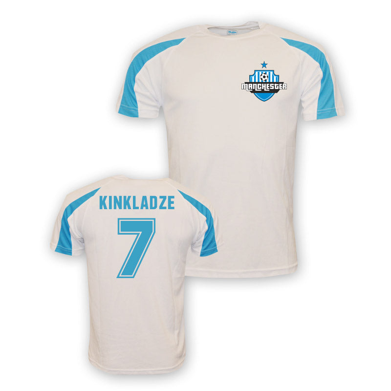 Georgi Kinkladze Man City Sports Training Jersey (white) - Kids_1