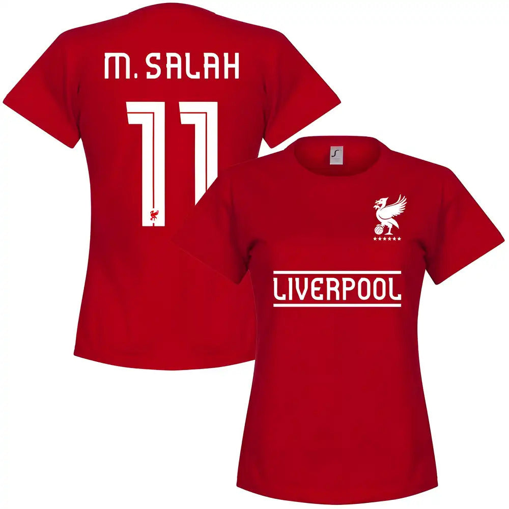 Liverpool M. Salah 11 Team Womens T-Shirt - Red_0