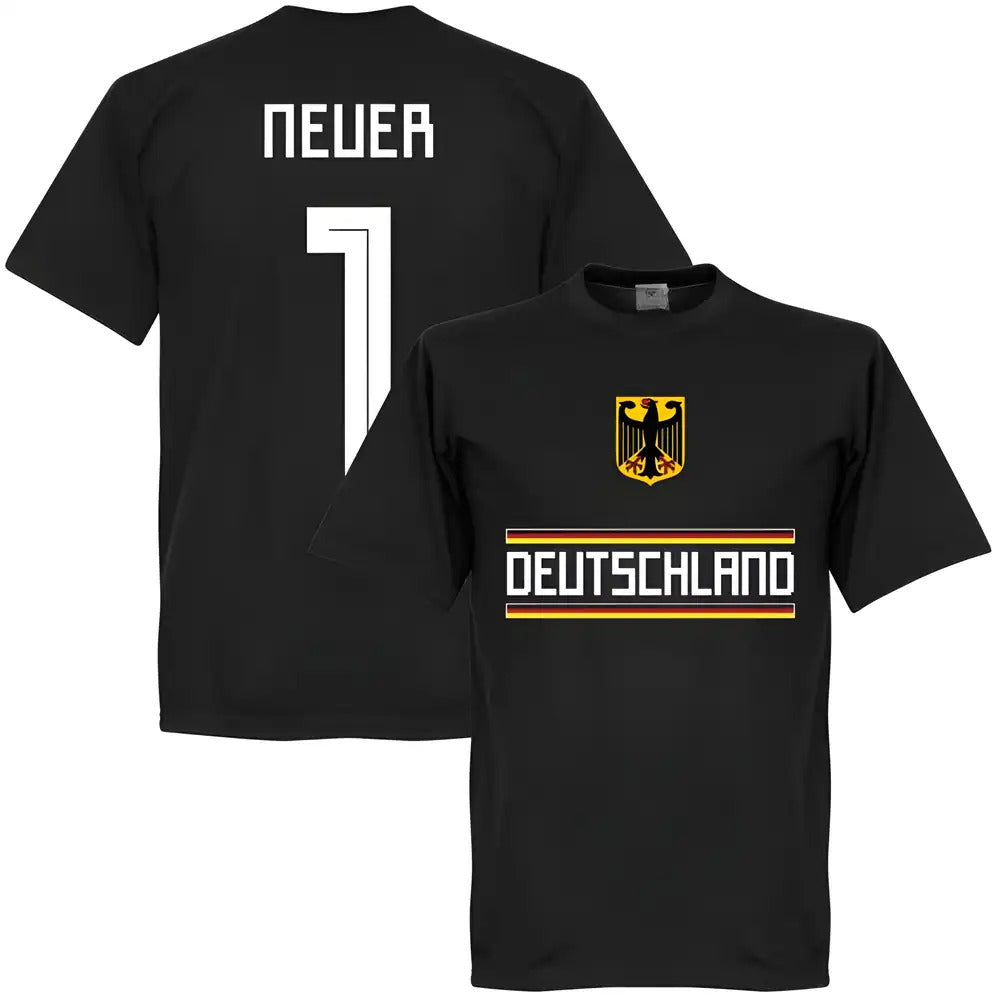 Germany Neuer 1 Team KIDS T-Shirt - Black_0