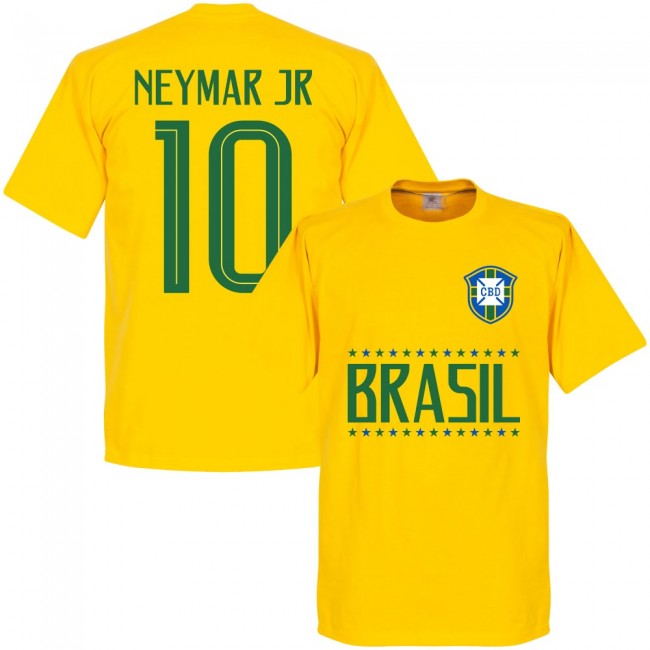 Brazil Neymar Jr 10 Team KIDS 10 T-shirt - Yellow_1