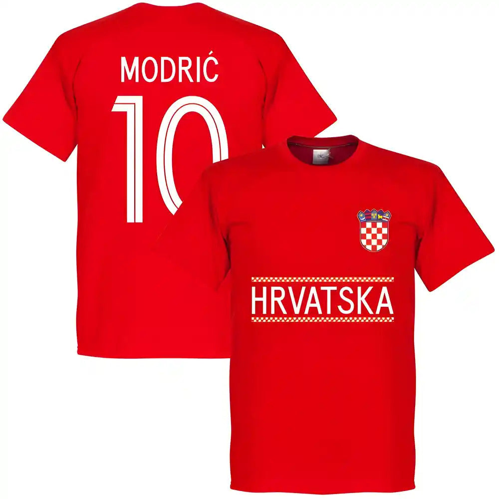 Croatia Modric 10 Team T-Shirt - Red_0
