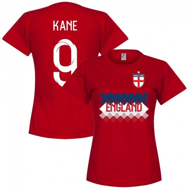 England Kane 9 Team Womens T-Shirt - Red_0