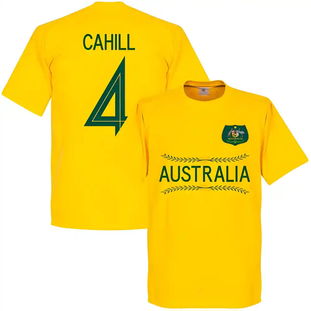 Australia Cahill 4 Team T-Shirt - Yellow_0