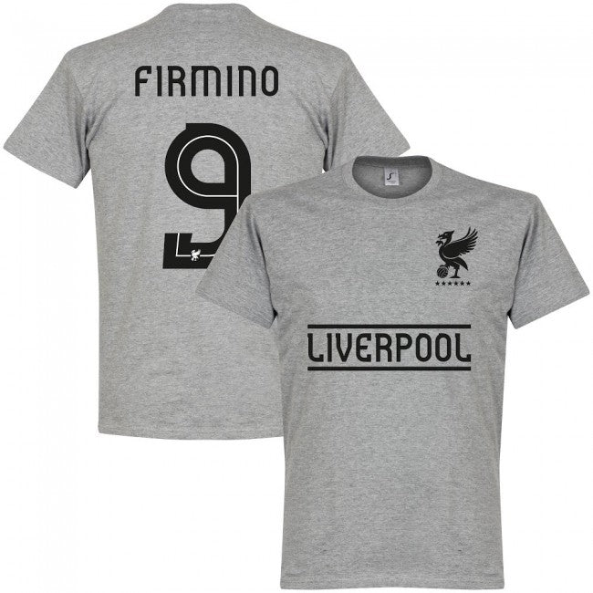 Liverpool Firmino 9 Team T-Shirt - Grey_0