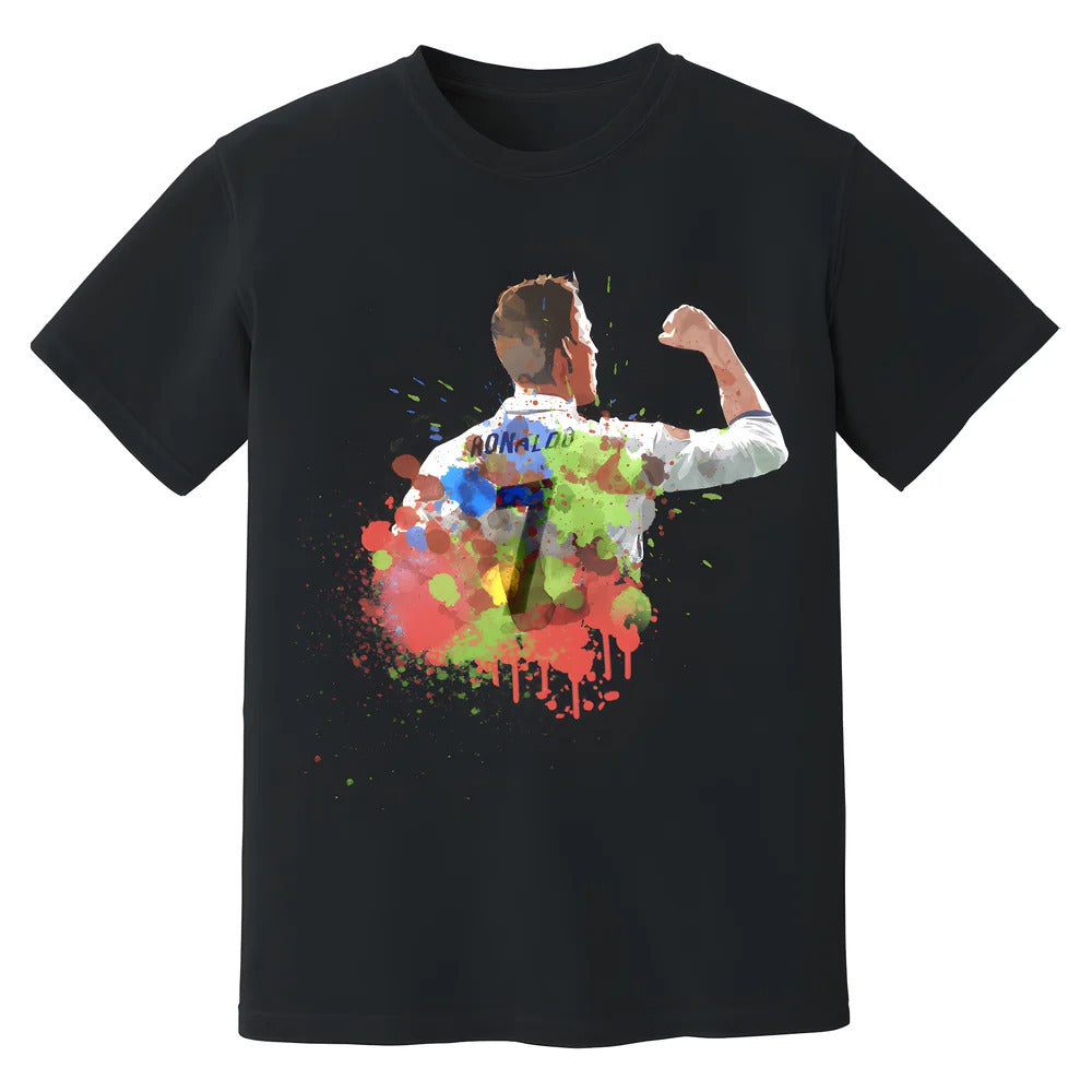 Cristiano Ronaldo Real Madrid Art T-Shirt (Black)_0