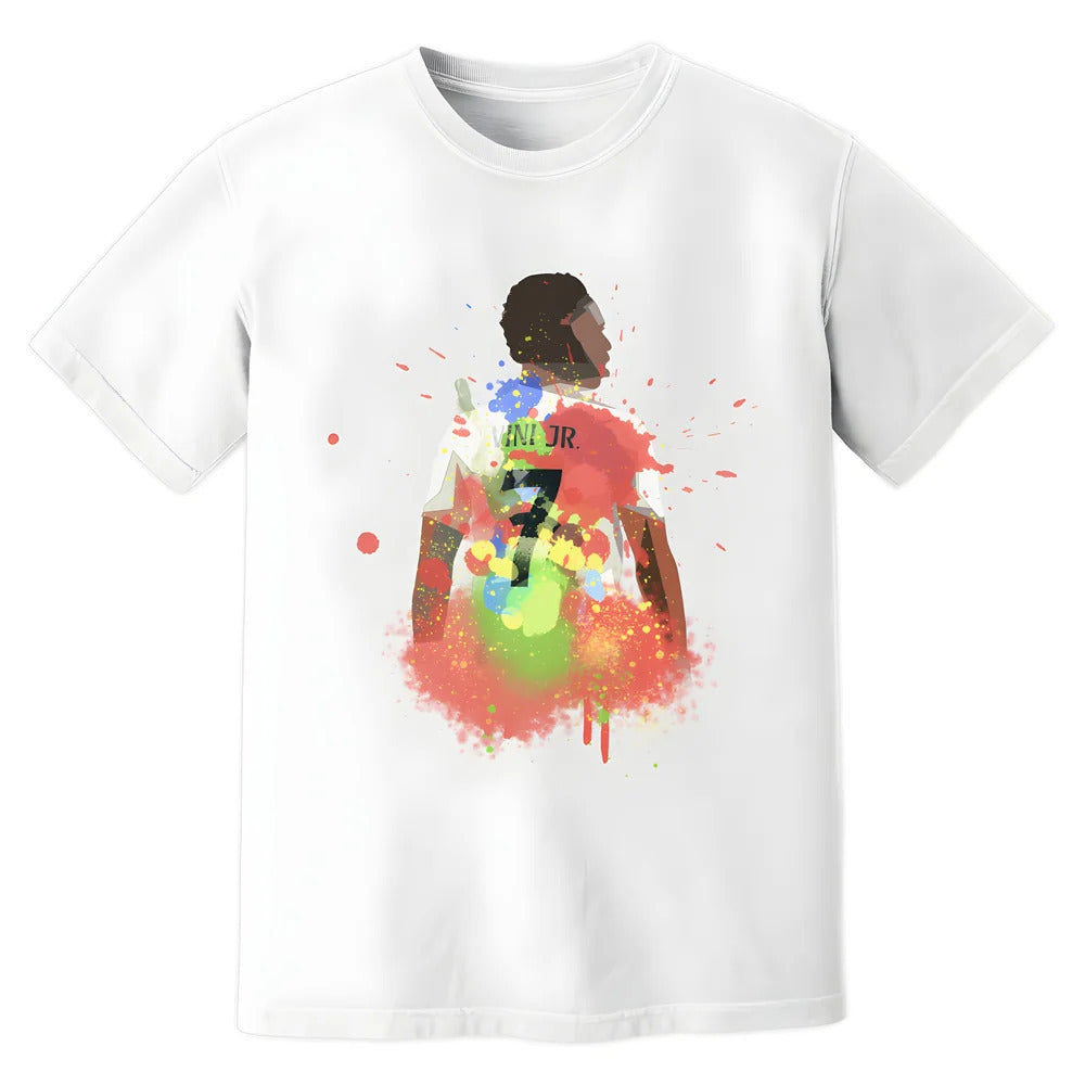 Vinicius Jr Real Madrid Art T-Shirt (White)_1