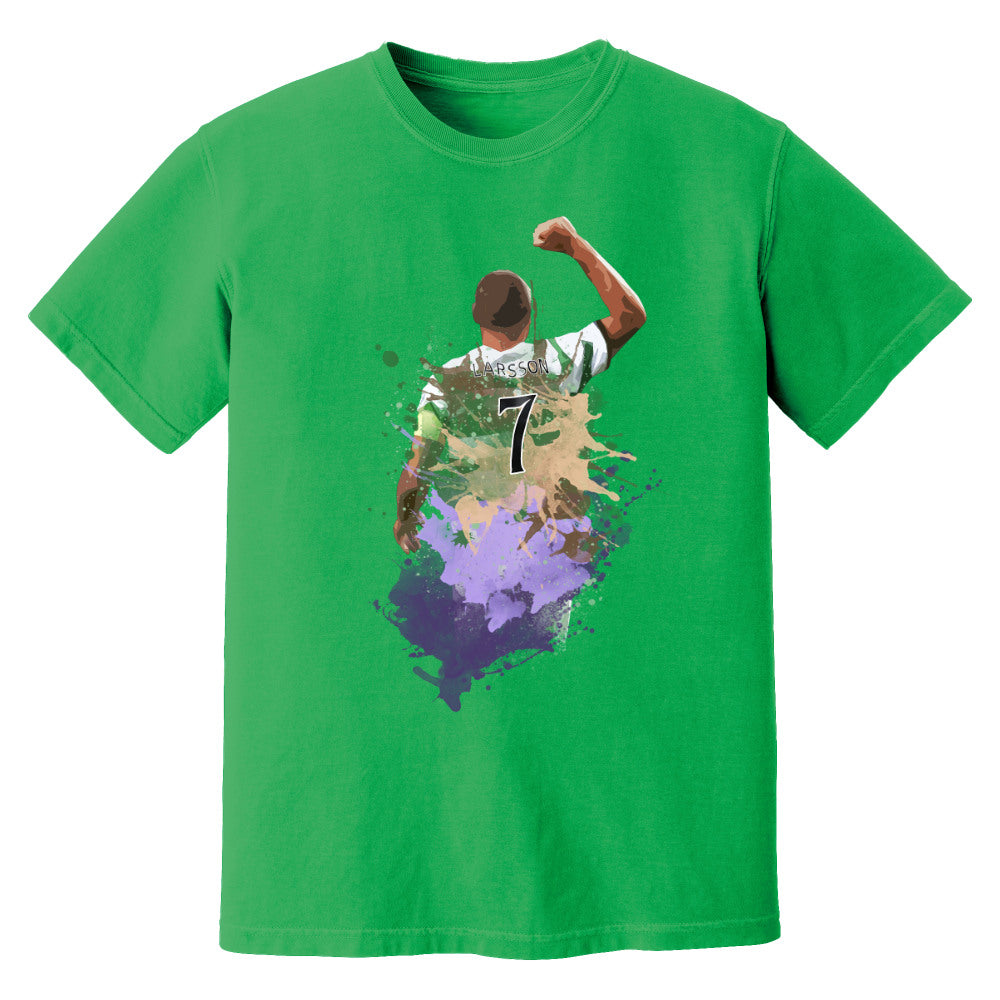 Henrik Larsson Celtic Art T-Shirt (Green)_0