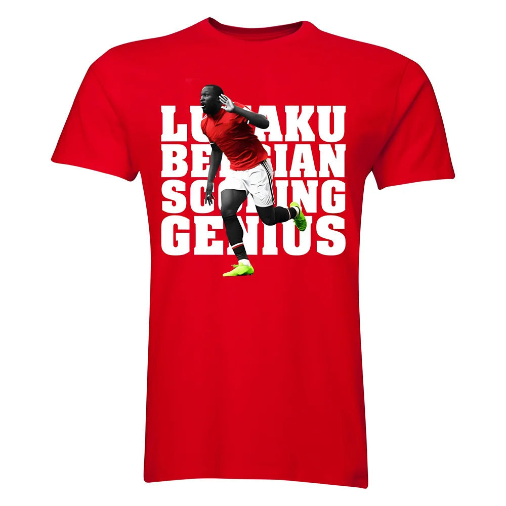 Romelu Lukaku Man Utd Player T-Shirt (Red) - Kids_0