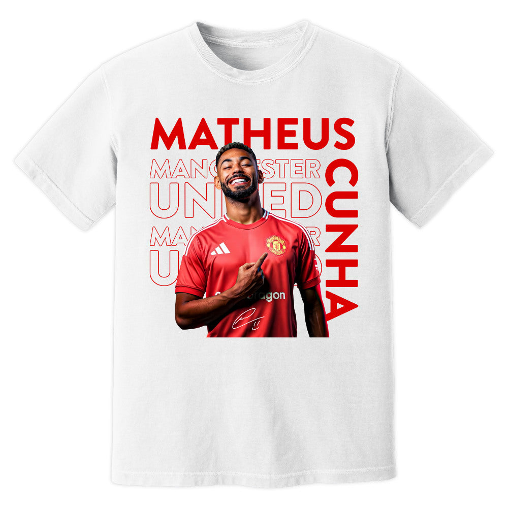 Matheus Cunha Man United T-Shirt (White)_0