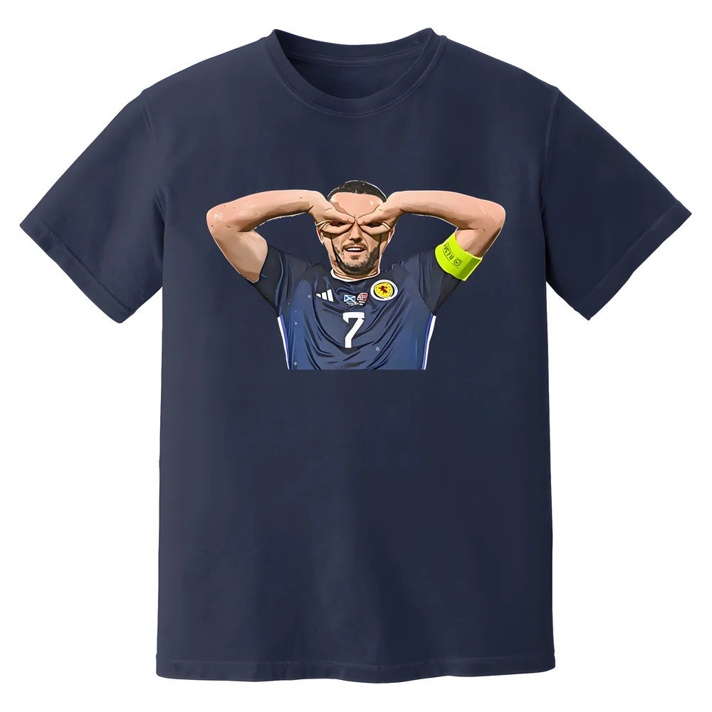 John McGinn Celebration Scotland T-Shirt (Navy)_0