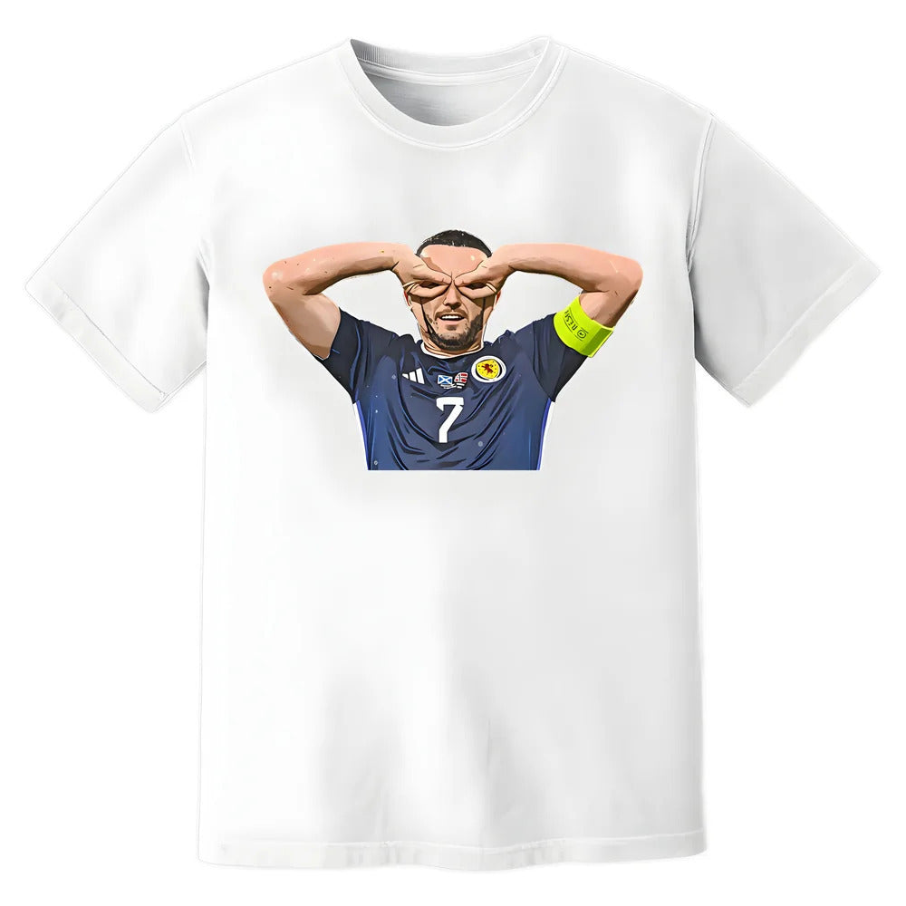 John McGinn Celebration Scotland T-Shirt (White)_1