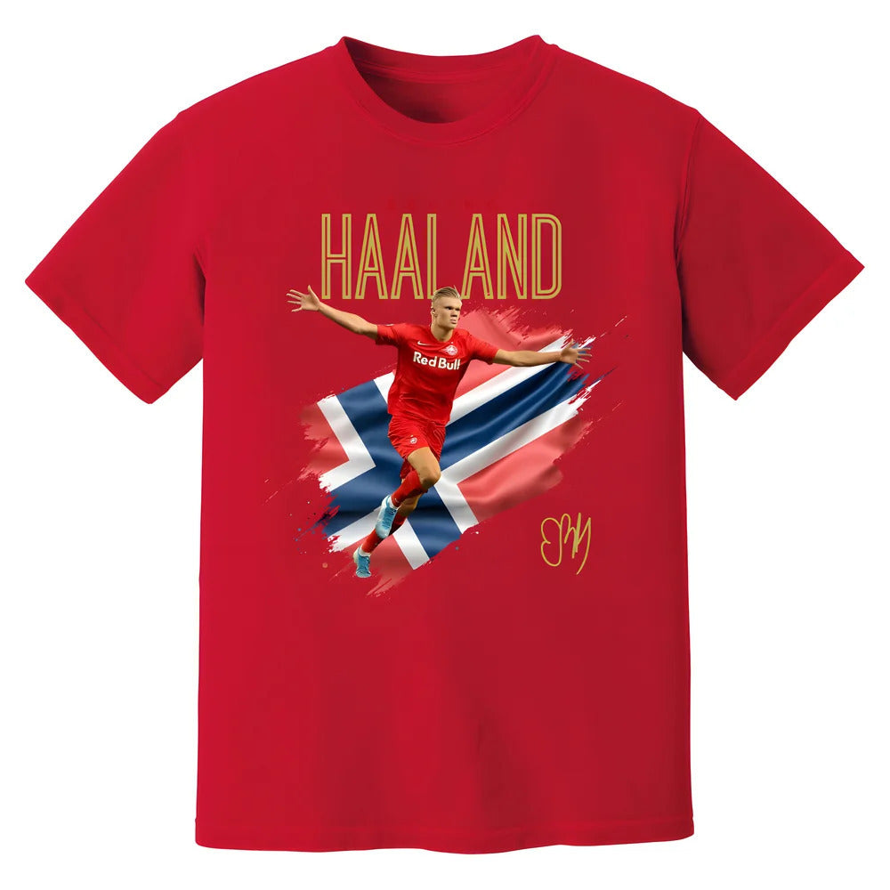 Erling Haaland Salzburg Celebration T-Shirt (Red)_0