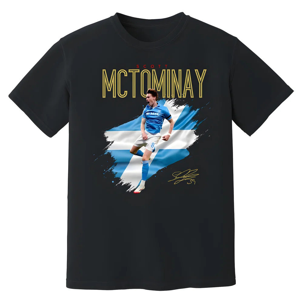 Scott McTominay Napoli Celebration T-Shirt (Black)_0