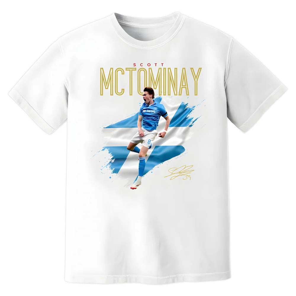 Scott McTominay Napoli Celebration White T-Shirt_1