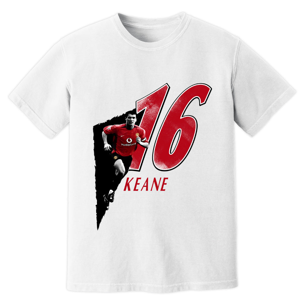 Roy Keane Man United Premier League Legend T-Shirt (White)_0