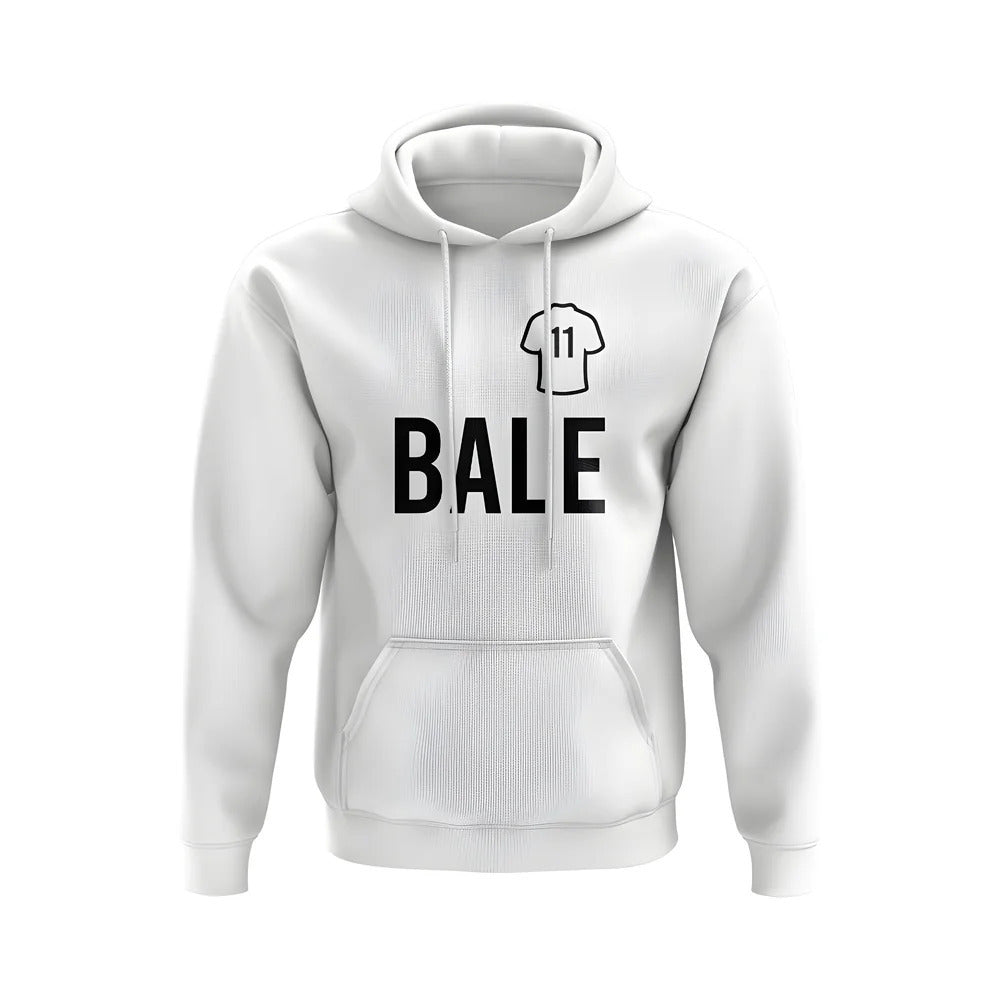Gareth Bale Real Madrid Number Hoody (White)_1