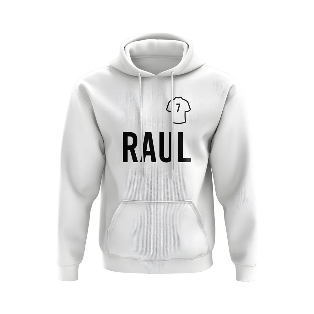 Raul Real Madrid Number Hoody (White)_1