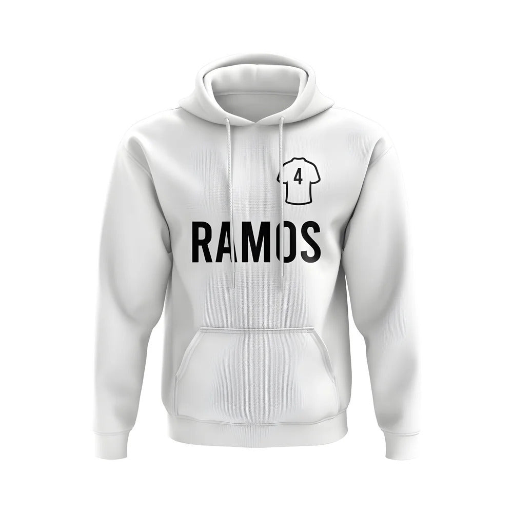 Sergio Ramos Real Madrid Number Hoody (White)_1