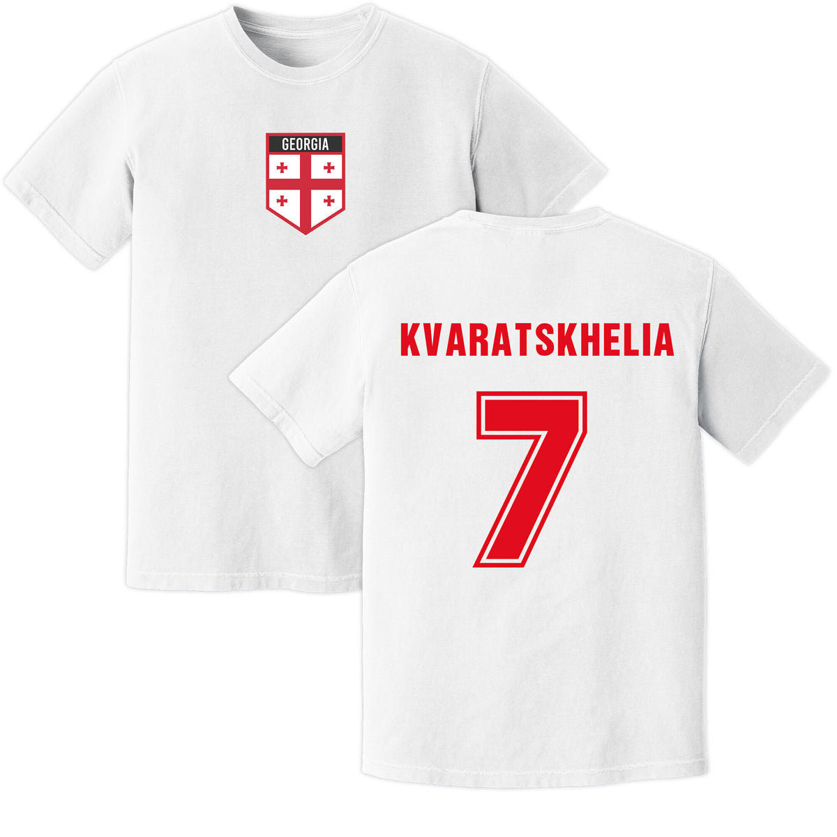 Kvaratskhelia Georgia Training Jersey (White)_1