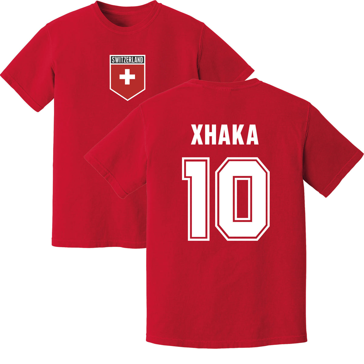 Xhaka Switzerland Training Jersey (Red)_0