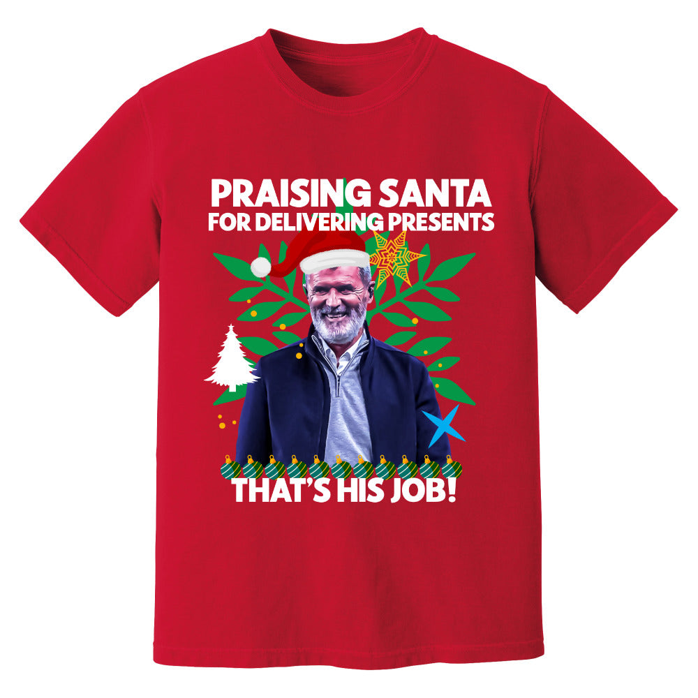 Roy Keane Christmas T-Shirt (Red)_1