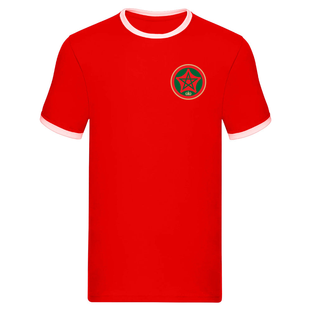 Morocco Logo Ringer Tee (Red)_0