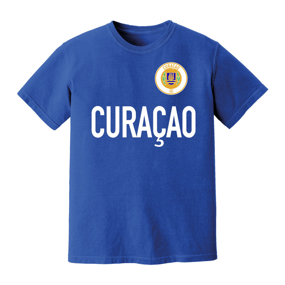 Curacao National Team Text T-Shirt (Blue)_0