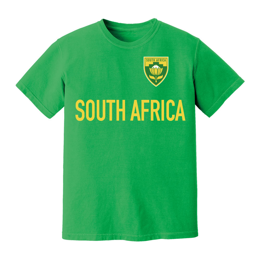 South Africa National Team Text T-Shirt (Green)_0