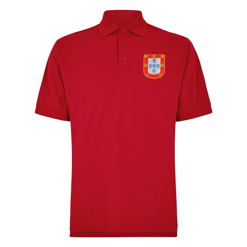 Portugal National Team Embroidered Polo Shirt (Red)_0