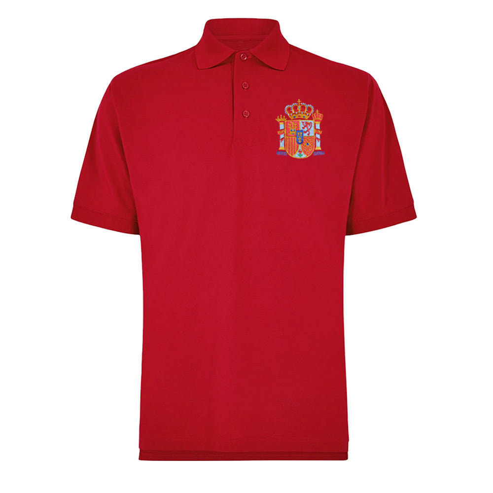 Spain National Team Embroidered Polo Shirt (Red)_0