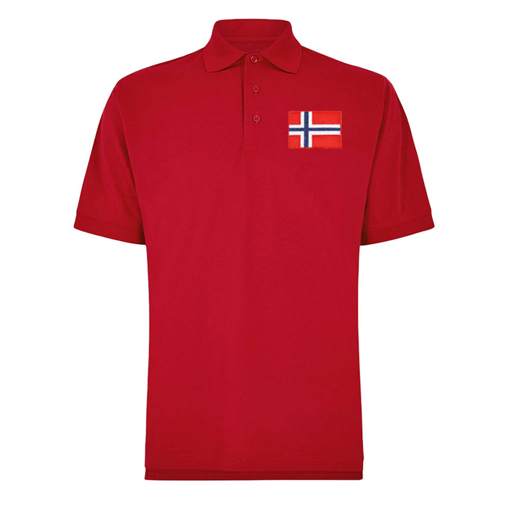 Norway National Team Embroidered Polo Shirt (Red)_0