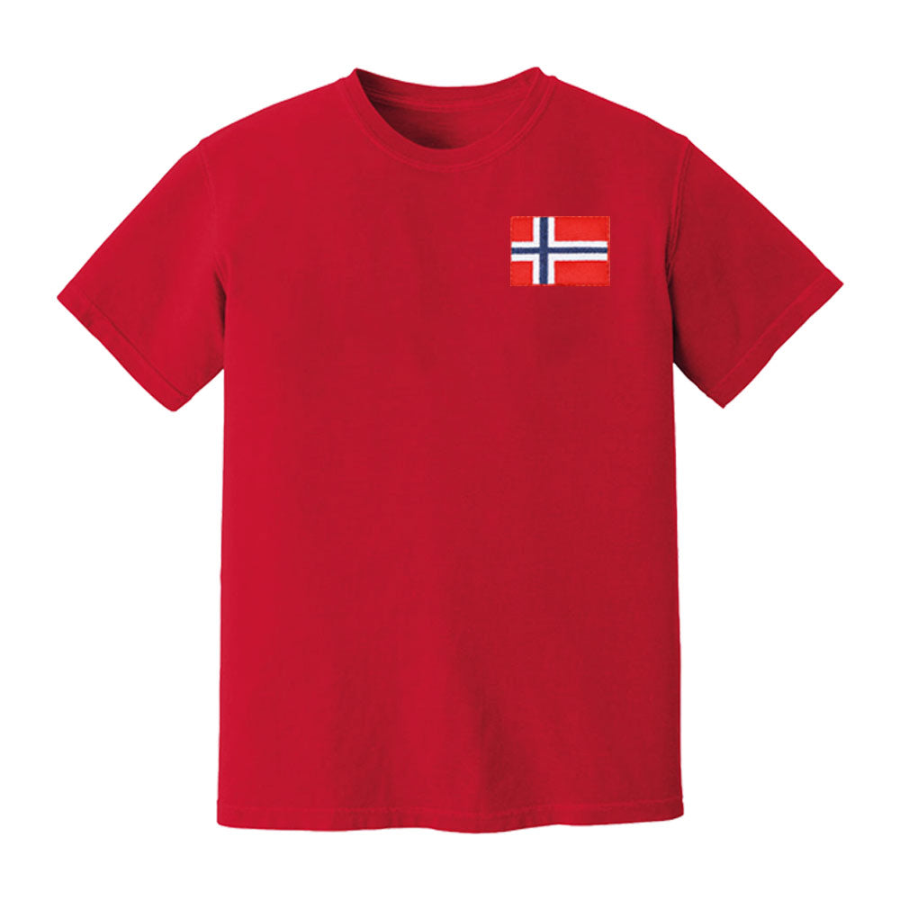Norway National Team Embroidered Tee (Red)_0