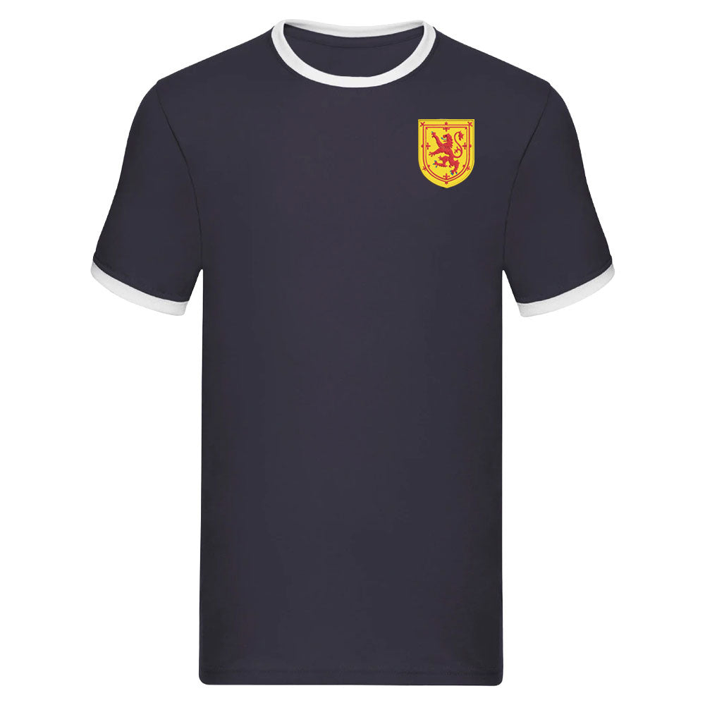 Scotland National Team Embroidered Ringer Tee (Navy)_0